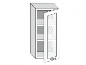 19.40.3 Шкаф настенный (h=913) на 400мм с 1-ой стекл. дверцей в Трёхгорном - tryohgornyj.mebel74.com | фото
