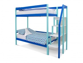 Двухъярусная кровать Svogen мятно-синий в Трёхгорном - tryohgornyj.mebel74.com | фото 1