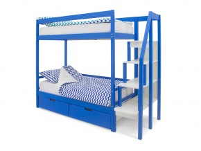Двухъярусная кровать Svogen с ящиками синий в Трёхгорном - tryohgornyj.mebel74.com | фото