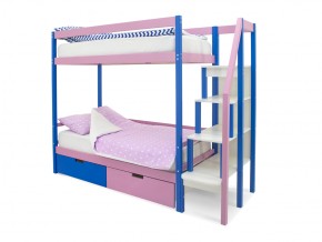 Двухъярусная кровать Svogen с ящиками синий-лаванда в Трёхгорном - tryohgornyj.mebel74.com | фото