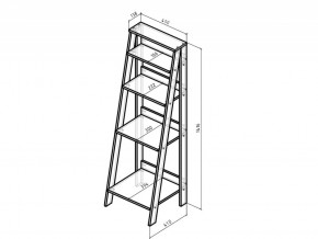 Этажерка Лофт белый в Трёхгорном - tryohgornyj.mebel74.com | фото 2