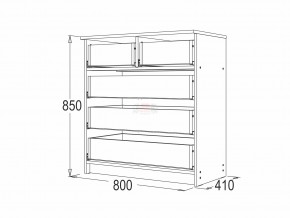 Комод 8 фант ясень анкор в Трёхгорном - tryohgornyj.mebel74.com | фото 2