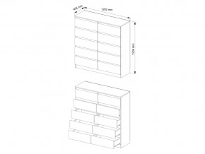 Комод Мори МК1200.10/2 Белый в Трёхгорном - tryohgornyj.mebel74.com | фото 3