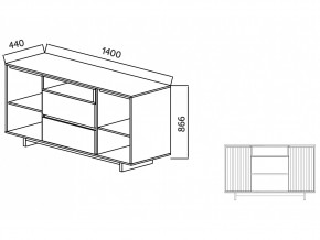 Комодино Moderno-1400 Ф5 в Трёхгорном - tryohgornyj.mebel74.com | фото 5