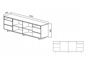 Комодино Moderno-2200 Ф6 в Трёхгорном - tryohgornyj.mebel74.com | фото 4