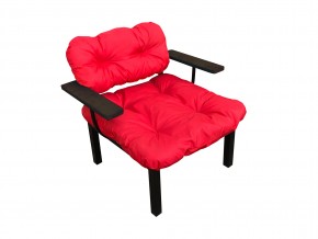 Кресло Дачное красная подушка в Трёхгорном - tryohgornyj.mebel74.com | фото