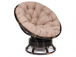 Кресло-качалка Papasan w 23/01 B с подушкой Antique brown, экошерсть Коричневый в Трёхгорном - tryohgornyj.mebel74.com | фото