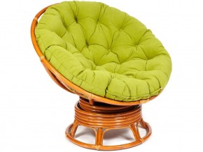 Кресло-качалка Papasan w 23/01 B с подушкой Cognac, флок Олива в Трёхгорном - tryohgornyj.mebel74.com | фото