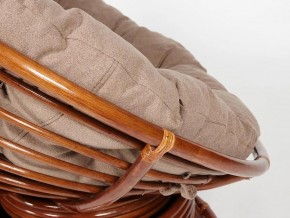 Кресло-качалка Papasan w 23/01 B с подушкой Pecan, экошерсть Коричневый в Трёхгорном - tryohgornyj.mebel74.com | фото 3