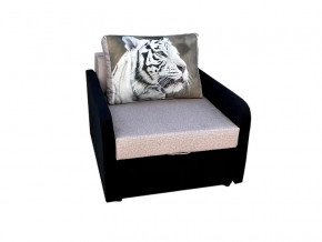Кресло кровать Канзасик с подлокотниками тигр белый в Трёхгорном - tryohgornyj.mebel74.com | фото