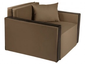 Кресло-кровать Милена с подлокотниками рогожка brown в Трёхгорном - tryohgornyj.mebel74.com | фото 1