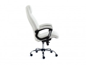 Кресло офисное Boss люкс хром кожзам белый в Трёхгорном - tryohgornyj.mebel74.com | фото 3