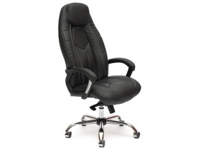 Кресло офисное Boss Lux хром кожзам черный в Трёхгорном - tryohgornyj.mebel74.com | фото 1
