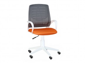 Кресло оператора Ирис white стандарт черный/оранжевый в Трёхгорном - tryohgornyj.mebel74.com | фото