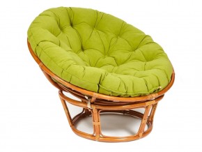 Кресло Papasan 23/01 W с подушкой Cognac, флок Олива в Трёхгорном - tryohgornyj.mebel74.com | фото