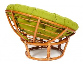 Кресло Papasan 23/01 W с подушкой Cognac, флок Олива в Трёхгорном - tryohgornyj.mebel74.com | фото 2