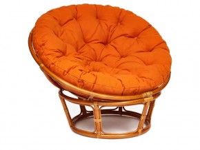 Кресло Papasan 23/01 W с подушкой Cognac, ткань Оранжевый в Трёхгорном - tryohgornyj.mebel74.com | фото