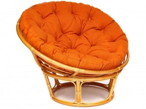 Кресло Papasan 23/01 W с подушкой Honey, ткань Оранжевый в Трёхгорном - tryohgornyj.mebel74.com | фото