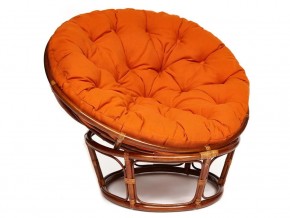 Кресло Papasan 23/01 W с подушкой Pecan, ткань Оранжевый в Трёхгорном - tryohgornyj.mebel74.com | фото