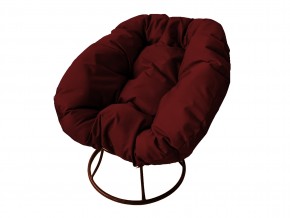 Кресло Пончик без ротанга бордовая подушка в Трёхгорном - tryohgornyj.mebel74.com | фото