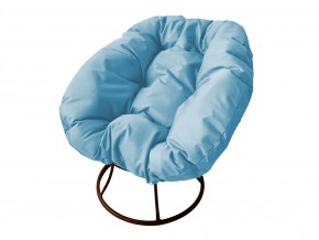 Кресло Пончик без ротанга голубая подушка в Трёхгорном - tryohgornyj.mebel74.com | фото