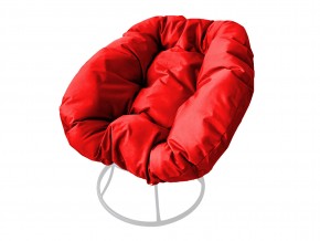 Кресло Пончик без ротанга красная подушка в Трёхгорном - tryohgornyj.mebel74.com | фото