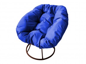 Кресло Пончик без ротанга синяя подушка в Трёхгорном - tryohgornyj.mebel74.com | фото