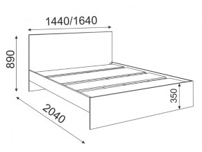 Кровать 1400 Осло модуль 4 с ящиками Дуб золото в Трёхгорном - tryohgornyj.mebel74.com | фото 2