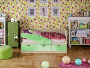 Кровать Бабочки 1800 Салатовый металлик в Трёхгорном - tryohgornyj.mebel74.com | фото