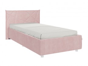 Кровать Бест 900 велюр нежно-розовый в Трёхгорном - tryohgornyj.mebel74.com | фото