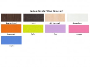 Кровать чердак Кадет 1 с лестницей Дуб молочный-Ирис в Трёхгорном - tryohgornyj.mebel74.com | фото 2