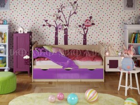 Кровать Дельфин-1 1800 Фиолетовый металлик в Трёхгорном - tryohgornyj.mebel74.com | фото