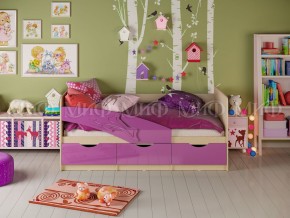 Кровать Дельфин 1600 Фиолетовый металлик в Трёхгорном - tryohgornyj.mebel74.com | фото