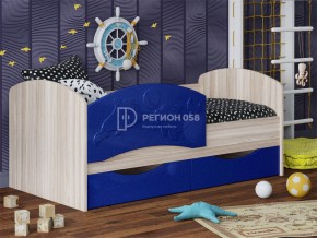 Кровать Дельфин-3 МДФ Темно-синий металлик в Трёхгорном - tryohgornyj.mebel74.com | фото