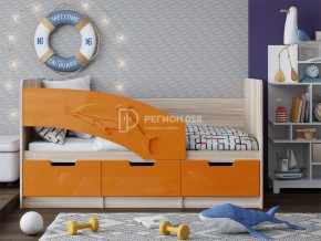Кровать Дельфин-6 МДФ 1800 Оранжевый металлик в Трёхгорном - tryohgornyj.mebel74.com | фото 1
