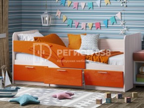 Кровать Дельфин МДФ 1600 Апельсин металлик в Трёхгорном - tryohgornyj.mebel74.com | фото 1