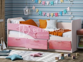 Кровать Дельфин МДФ 1600 Розовый металлик в Трёхгорном - tryohgornyj.mebel74.com | фото