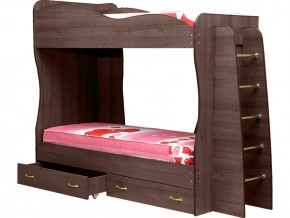 Кровать детская двухъярусная Юниор 1 шимо темный в Трёхгорном - tryohgornyj.mebel74.com | фото 1