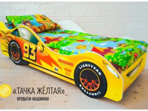 Кровать детская машина Тачка Желтая в Трёхгорном - tryohgornyj.mebel74.com | фото