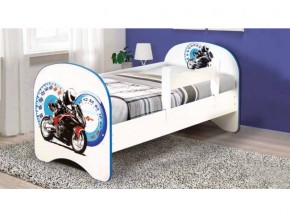 Кровать детская с фотопечатью без ящика Мотоцикл 800*1600 в Трёхгорном - tryohgornyj.mebel74.com | фото