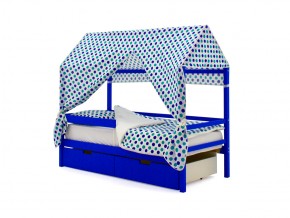 Кровать-домик Svogen с ящиками и бортиком синий в Трёхгорном - tryohgornyj.mebel74.com | фото 5