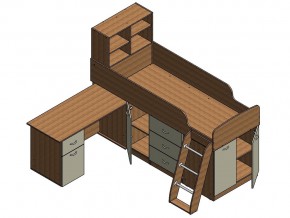 Кровать Дюймовочка 1 мультицвет в Трёхгорном - tryohgornyj.mebel74.com | фото 3