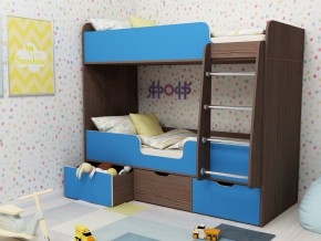 Кровать двухъярусная Малыш двойняшка бодега-голубой в Трёхгорном - tryohgornyj.mebel74.com | фото