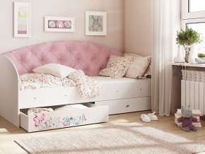 Кровать Эльза Белый-розовый в Трёхгорном - tryohgornyj.mebel74.com | фото