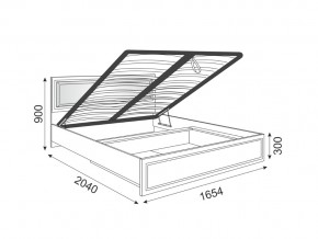 Кровать подъемная со спинкой Беатрис 11 Орех в Трёхгорном - tryohgornyj.mebel74.com | фото 2