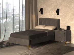 Кровать Рошаль 900 серый в Трёхгорном - tryohgornyj.mebel74.com | фото 2