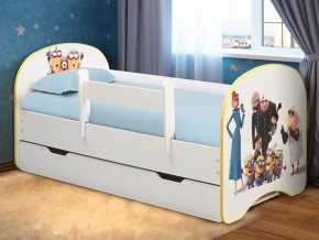 Кровать с фотопечатью с 1 ящиком Веселое семейство 700*1400 в Трёхгорном - tryohgornyj.mebel74.com | фото 1