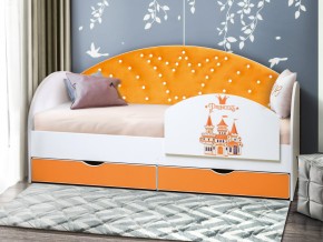 Кровать с продольной мягкой спинкой Корона №3 800х1600 мм в Трёхгорном - tryohgornyj.mebel74.com | фото 2