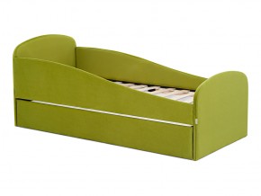 Кровать с ящиком Letmo оливковый (велюр) в Трёхгорном - tryohgornyj.mebel74.com | фото