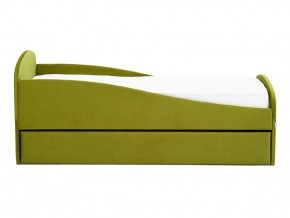 Кровать с ящиком Letmo оливковый (велюр) в Трёхгорном - tryohgornyj.mebel74.com | фото 6